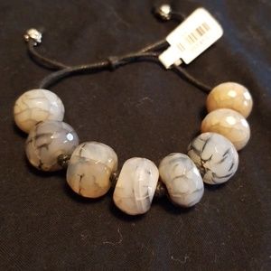 New faceted glass bracelet